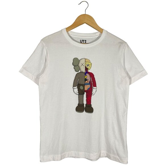 Uniqlo x KAWS Flayed Companion T-shirt White mens size XS - Picture 1 of 7